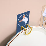 Cute Hooks Wall Mounted 360° Rotating Hook Orderly Storage Strong Stickiness Towel Rack for Bathroom KitchenDuck