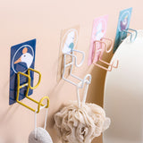Cute Hooks Wall Mounted 360° Rotating Hook Orderly Storage Strong Stickiness Towel Rack for Bathroom KitchenSloth