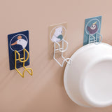 Cute Hooks Wall Mounted 360° Rotating Hook Orderly Storage Strong Stickiness Towel Rack for Bathroom KitchenSloth