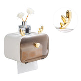 Waterproof Toilet Paper Holder Cute Rod Antlers Transparent Window Adjustable Hanging Wall Mounted Tissue Box HolderWhite In Australia - Darrahopens