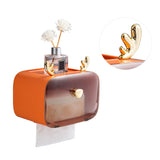 Waterproof Toilet Paper Holder Cute Rod Antlers Transparent Window Adjustable Hanging Wall Mounted Tissue Box HolderOrange In Australia - Darrahopens