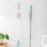 Wall Mounted Mop Clip Strong Adsorption Capacity Waterproof Roller Design Broom Rack for Bathroom Kitchen ToiletSloth