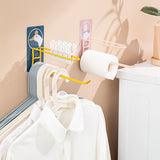 Wall Mounted Coat Rack Cartoon Animal 2 Layer Storage Space Saving Acrylic Adhesive Wrought Iron Spray Wall HangerBear