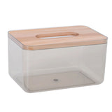 Tissue Box Holder Transparent Box Wear Resistant PP Compressed Wood Napkin Box with Nonslip Bottom for Home Living Roomblack Small In Australia - Darrahopens