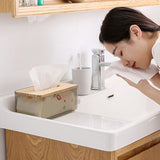 Tissue Box Holder Transparent Box Wear Resistant PP Compressed Wood Napkin Box with Nonslip Bottom for Home Living Roomblack Small In Australia - Darrahopens