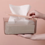 Tissue Box Holder Transparent Box Wear Resistant PP Compressed Wood Napkin Box with Nonslip Bottom for Home Living Roomblack Small In Australia - Darrahopens