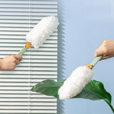 Hand Duster Electrostatic Adsorption Washable Replaceable Cleaning Fibers Telescopic Duster for Floor Desk CleaningGreen