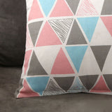 Home Pillow Case Sofa Cushion Accessories Linen Nordic Style Daily Use Home Textiles Colorful Triangle 40x40