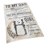 Dad Blanket Father's Day Theme Dual Sides Personalized Wide Application Sofa Throw Blanket for Bedroom Sofa Office 150x120cm / 59.06x47.24in In Australia - Darrahopens