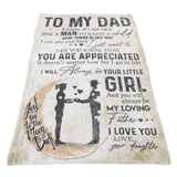 Dad Blanket Father's Day Theme Dual Sides Personalized Wide Application Sofa Throw Blanket for Bedroom Sofa Office 150x120cm / 59.06x47.24in In Australia - Darrahopens