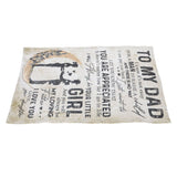 Dad Blanket Father's Day Theme Dual Sides Personalized Wide Application Sofa Throw Blanket for Bedroom Sofa Office 150x120cm / 59.06x47.24in