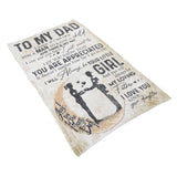 Dad Blanket Father's Day Theme Dual Sides Personalized Wide Application Sofa Throw Blanket for Bedroom Sofa Office 150x120cm / 59.06x47.24in