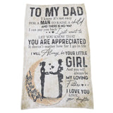Dad Blanket Father's Day Theme Dual Sides Personalized Wide Application Sofa Throw Blanket for Bedroom Sofa Office 150x200cm / 59.06x78.74in