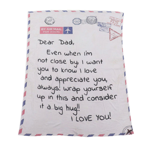 Envelope Blanket Multifunctional Personalized Soft Skin Friendly Polyester Throw Blanket for Father 59.1 X 86.6in In Australia - Darrahopens