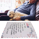 Envelope Blanket Multifunctional Personalized Soft Skin Friendly Polyester Throw Blanket for Father 59.1 X 86.6in