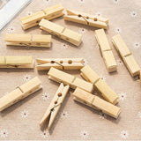 20Pcs Clothes Peg Bamboo Clothespins with Spring Windproof Clothes Clips for Outdoor Balcony In Australia - Darrahopens