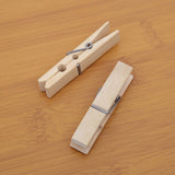20Pcs Clothes Peg Bamboo Clothespins with Spring Windproof Clothes Clips for Outdoor Balcony In Australia - Darrahopens