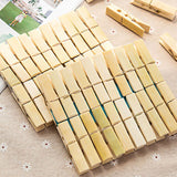 20Pcs Clothes Peg Bamboo Clothespins with Spring Windproof Clothes Clips for Outdoor Balcony In Australia - Darrahopens