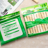 20Pcs Clothes Peg Bamboo Clothespins with Spring Windproof Clothes Clips for Outdoor Balcony In Australia - Darrahopens