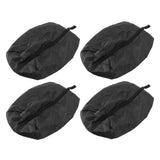 4PCS Travel Shoe Bags Large Capacity Waterproof Black Travel Clothes Storage Bag with Zipper for Home Travelling Gym 37x23CM