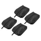 4PCS Travel Shoe Bags Large Capacity Waterproof Black Travel Clothes Storage Bag with Zipper for Home Travelling Gym 43x23CM