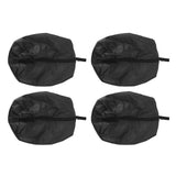 4PCS Travel Shoe Bags Large Capacity Waterproof Black Travel Clothes Storage Bag with Zipper for Home Travelling Gym 43x23CM
