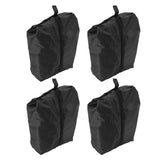 4PCS Travel Shoe Bags Large Capacity Waterproof Black Travel Clothes Storage Bag with Zipper for Home Travelling Gym 43x23CM