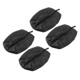 4PCS Travel Shoe Bags Large Capacity Waterproof Black Travel Clothes Storage Bag with Zipper for Home Travelling Gym 43x23CM