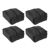 4PCS Travel Shoe Bags Large Capacity Waterproof Black Travel Clothes Storage Bag with Zipper for Home Travelling Gym 43x23CM