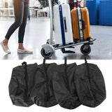 4PCS Travel Shoe Bags Large Capacity Waterproof Black Travel Clothes Storage Bag with Zipper for Home Travelling Gym 43x23CM