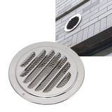 Air Ventilation Cover 304 Stainless Steel Round Exhaust Duct Grill Cap for Kitchen and Bathroom 120mm / 4.7in