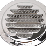 Air Ventilation Cover 304 Stainless Steel Round Exhaust Duct Grill Cap for Kitchen and Bathroom 160mm / 6.3in