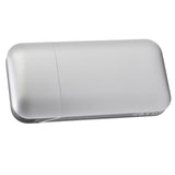 Cigarette Case Height Adjustable Thick Thin Cigarettes Dual Use Lighter Split Cigarette Case Holder Silver