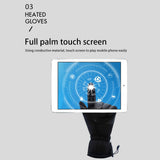 Electric Heating Gloves 3 Adjustable Temperature Lithium Battery Gloves for Outdoor Activities L
