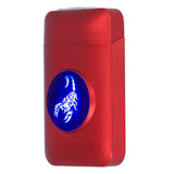 USB Rechargeable Cigarette Case Box with Windproof Lighter Holding 19pcs 84mm to 100mm Cigarettes Red Scorpion In Australia - Darrahopens