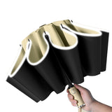 Automatic Reverse Umbrella Large One Key Control with Reflective Strip Folding Umbrella for Sunny Or Rainy Day Light Khaki In Australia - Darrahopens