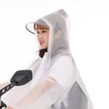 Adult Rain Poncho EVA Breathable Hooded Rain Poncho Outdoor Bike Cycling Raincoat for Men Women White XL In Australia - Darrahopens