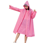 Adult Rain Poncho EVA Breathable Hooded Rain Poncho Outdoor Bike Cycling Raincoat for Men Women Rose Red M In Australia - Darrahopens