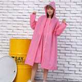 Adult Rain Poncho EVA Breathable Hooded Rain Poncho Outdoor Bike Cycling Raincoat for Men Women Rose Red M In Australia - Darrahopens