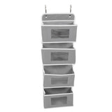 Over Door Hanging Organizer Wall Mount Storage with Hooks for Pantry Nursery Kitchen Closet Dorm Grey 4 Pockets In Australia - Darrahopens