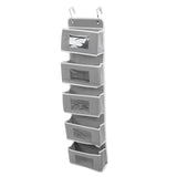 Over Door Hanging Organizer Wall Mount Storage with Hooks for Pantry Nursery Kitchen Closet Dorm Grey 5 Pockets In Australia - Darrahopens