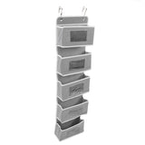 Over Door Hanging Organizer Wall Mount Storage with Hooks for Pantry Nursery Kitchen Closet Dorm Grey 5 Pockets In Australia - Darrahopens