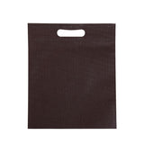 50Pcs Die Cut Non Woven Bags Eco Friendly Flat Mouth Tote Bags Non Woven Fabric Garment Bags Brown 25x35cm/9.8x13.8in In Australia - Darrahopens