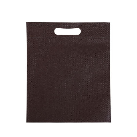 50Pcs Die Cut Non Woven Bags Eco Friendly Flat Mouth Tote Bags Non Woven Fabric Garment Bags Brown 25x35cm/9.8x13.8in In Australia - Darrahopens