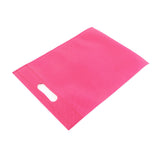 50Pcs Die Cut Non Woven Bags Eco Friendly Flat Mouth Tote Bags Non Woven Fabric Garment Bags Rose Red 25x35cm/9.8x13.8in