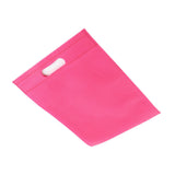 50Pcs Die Cut Non Woven Bags Eco Friendly Flat Mouth Tote Bags Non Woven Fabric Garment Bags Rose Red 25x35cm/9.8x13.8in