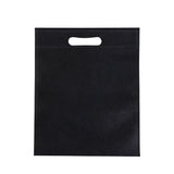 50Pcs Die Cut Non Woven Bags Eco Friendly Flat Mouth Tote Bags Non Woven Fabric Garment Bags Black 25x35cm/9.8x13.8in In Australia - Darrahopens