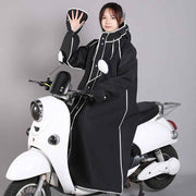 Adult Raincoat Rainstorm Proof Hiking Cycling Raincoat with Double Hat Brim Waterproof Zipper 902 Black 2XL 160‑175cm/63.0‑68.9in In Australia - Darrahopens
