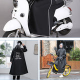 Adult Raincoat Rainstorm Proof Hiking Cycling Raincoat with Double Hat Brim Waterproof Zipper 902 Black 2XL 160‑175cm/63.0‑68.9in In Australia - Darrahopens
