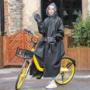 Adult Raincoat Rainstorm Proof Hiking Cycling Raincoat with Double Hat Brim Waterproof Zipper 902 Black 2XL 160‑175cm/63.0‑68.9in In Australia - Darrahopens